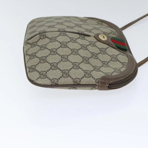 GUCCI GG Supreme Web Sherry Line Shoulder Bag PVC Beige 904 02 047 Auth 91756 - Picture 4 of 15